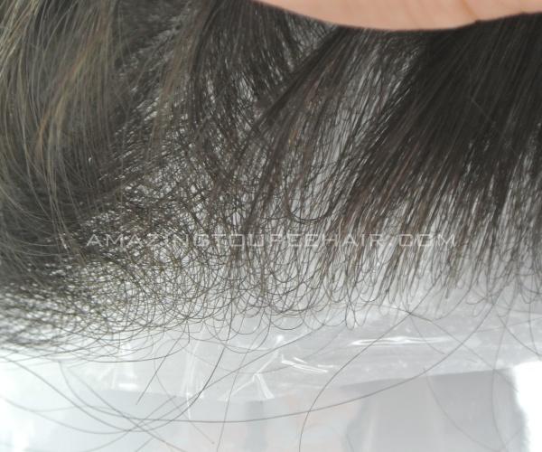 Super thin skin v looped toupee stock 