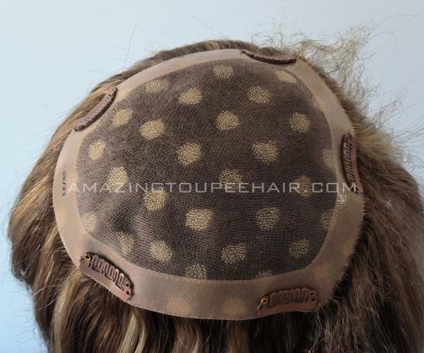 Highlight hair color customized women hairpiece